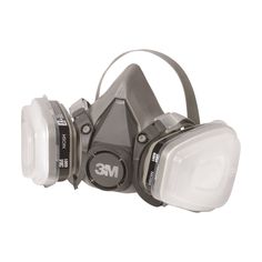 3M Paint Project Respirator, used by professionals for certain paint spraying, solvents and pesticides, provides at least 95% filtration efficiency against solid and liquid aerosols including oils in additional to using it to help protect against certain organic vapors Designed for performance and comfort, 3M Paint Project Respirator features a balanced design for a more comfortable fit. The swept back cartridges are positioned to enhance visibility making it easier to see the project you are wo Paint Equipment, Half Face Mask, Half Face, Protective Gloves, Pesticides, Respiratory, Diy Face Mask, The Project, Painting Projects