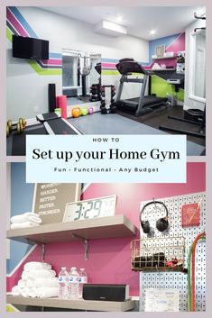 a home gym with the title how to set up your home gym