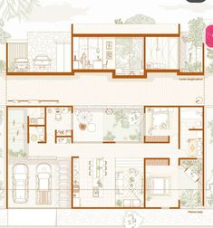 the floor plan for an apartment with two levels