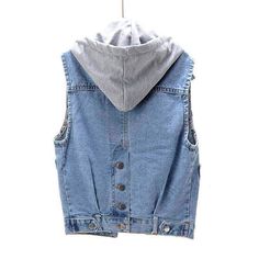 Item Type : BlazersMaterial : COTTON,DenimMaterial : Polyester,DenimSleeve Length(cm) : FullClothing Length :_ShortPattern Type :_SolidCollar : NotchedHooded :_YesDecoration : PocketsStyle : CasualFabric : Fabric has no stretchSeason : Spring, Autumn,FallComposition : 85% Cotton, 15% PolyesterColor :Light Blue,Dark Blue Size:S,M,L,XL,2XL,3XL,4XL,5XLSleeve Length : SleevelessCollar : CollarFit Type : Slim Fit Demin Jacket, Hooded Denim Jacket, Hip Clothes, Off Shoulder Sweater, Short Leggings, Outerwear Coats, Romper Pants, Denim Vest, Blue Jacket