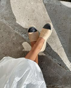 Chanel Slingback Shoes, Ysl Espadrilles, Lux Fashion, Chanel Slingback, Chanel Beige