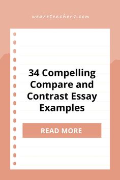 the text reads,'3 competing compare and contrast essay examples read more'in front of