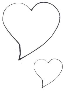 the outline of a heart is shown in black and white, with one side drawn out