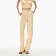 Never Worn (But Took Tags Off) Aritzia Effortless Pant In Discontinued Color Flax Beige. Wilfred Free Brennan Pant, Aritzia Effortless Pant, Effortless Pant, Crepe Trousers, Wilfred Pants, Aritzia Pants, Aritzia Wilfred, Jumpsuit Trousers, Crepe Fabric