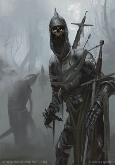 Undead Knights by Tithendar on DeviantArt. © Ulisses Spiele Undead Knight, Zombie Drawings, Arte Zombie, Zombie Art, Odaiba