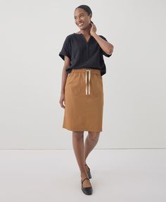 Women’s Daily Twill Skirt made with Organic Cotton | Pact Women’s Skirts, Twill Skirt, Personal Marketing, Fair Trade, Autumn Summer, Organic Cotton, Clothes