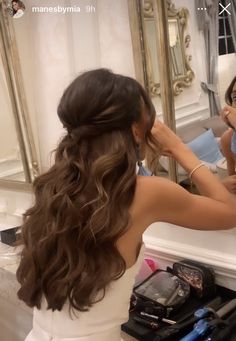 Grad Hairstyles, Grad Hair, Simple Prom Hair, Ball Hairstyles, Quince Hairstyles, Prom Hairstyles For Long Hair