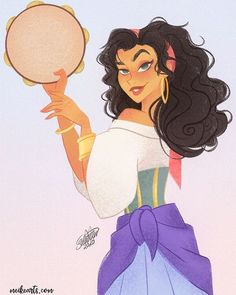 an image of snow white holding a frisbee