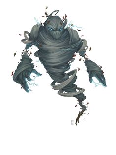 Wind Creature, Wind Monster, Wind Elemental, Elemental Art, Wind Element, Air Elemental, Wind Spirit, Heroic Fantasy