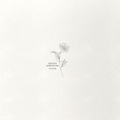 a white paper with a flower drawn on it