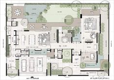 the floor plan for a house that is very large and has lots of room to move around