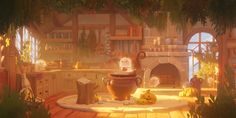 ArtStation - Harvest Witch's Cottage, Jessica Woulfe Abandoned Cottage, Witch's Cottage, Witches Cottage, Witch Cottage