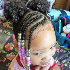 Toddler Braided Hairstyles, Toddler Braids, Kids Style Hair, Cute Toddler Hairstyles, Lil Girl Hairstyles, Kids Curly Hairstyles, Toddler Hairstyles Girl, Girls Natural Hairstyles, Natural Hairstyles For Kids