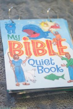 the bible quiet book is laying on the ground