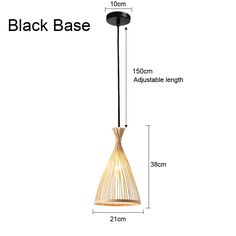 Handmade Natural Bamboo & Wicker Pendant Lampshade, Chandeliers Pendan – Forplanetsake Pendant Fixture, Woven Rattan