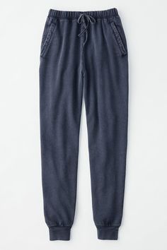 Irresistibly smooth and soft, these vintage-washed, French terry joggers are ankle pants with wear-anytime appeal. | Women's Easy Times Jogger Pants - Black - 1X - Plus Size Travel Pants, Casual Joggers, Flannel Women, Sleepwear & Loungewear, Midnight Navy, Ankle Pants, Petite Size, Womens Sweatpants, Black Media