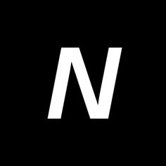 the letter n is made up of white letters on a black background, and it appears to be in two different font styles