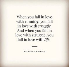 michael d'abuello quote about love and fall in love with life on white background