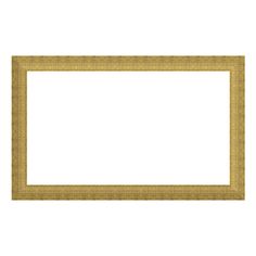 an empty gold frame on a white background