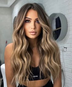 Rambut Brunette, Bronde Hair, Brunette Hair With Highlights, Long Hair Color, Brown Hair Balayage, Balayage Hair Blonde, Brown Blonde Hair, Long Blonde, Hair Color Balayage