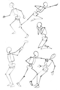 an image of some people doing different things in the same drawing style, and one is holding