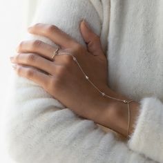 Delicate Slave Bracelet Handchain Ring, Gold Hand Chain Bracelet – AMY O Jewelry Classy Hand Rings, Hands Full Of Bracelets, Delicate Chain Ring, Hand Rings Simple, Cheap Elegant Hand Wrapped Jewelry, Hand For Jewelry, Rose Gold Stackable Rings, Hand Chain Jewelry, Wrist Chain