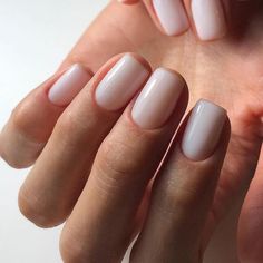 Essie Gel Nail Polish, Blush Pink Nails, Permanente Make-up, Milky Nails, Nail Salon Design, Her Nails, White Nail Polish, Bride Nails, White Nail