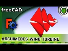 an origami wind turbine is shown with the words freecad