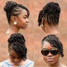 Crochet Braids Updo Hairstyles, Braids Updo Hairstyles, Hairstyles Protective Styles, Crochet Braids Curly, Hairstyles Protective, 4 Hairstyles, Braids Updo, Teenage Hairstyles