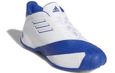 Adidas T-Mac 1 Retro 'White Royal' 2019 EE6844 (SNKR/Basketball) White Low-top Basketball Shoes For Sports Season, Adidas White Basketball Shoes, Adidas White Basketball Shoes For Streetwear, Adidas White Basketball Shoes With Boost Midsole, White Adidas Sneakers For Sports Events, White Adidas Logo Basketball Shoes, Casual White Basketball Shoes, White Basketball Shoes With Three Stripes Branding, Sporty White Adidas Basketball Shoes