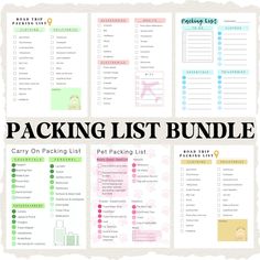 the packing list bundle with text overlaying it