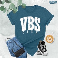 VBS Crew Shirt, VBS Shirt, Vacation Bible School Shirt, VBS Mode Shirt, Vbs Director Shirt, Vbs Squad, Vbs Gift, Vbs Tee,  Bible School Gift Hello there! Prior to placing your order, please ensure that you've thoroughly read and understood all the details provided and checked all pictures on the listing for sizing information. The personalization box is exclusively reserved for specifying design preferences, in line with the images provided. Unfortunately, we're unable to accommodate customizati Live It Out Vbs 2025, Vbs Tshirt Ideas, Monumental Vbs, Vbs Memes Funny, Scuba Vbs Bible Adventures, Vacation Bible School, Crew Shirt, Bible School, School Shirts