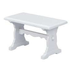 a white plastic bench on a white background