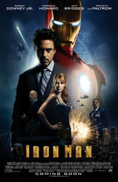 the poster for iron man starring actors