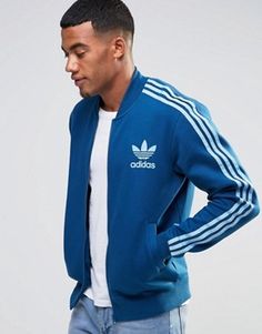 Blue Adidas Jacket Outfit, Adidas Jacket Outfit, Adidas Originals Outfit, Adidas Outfit Men, Tracksuits For Men, Adidas Sweats, Adidas Trainers, Mens Luxury Fashion, Adidas Fashion