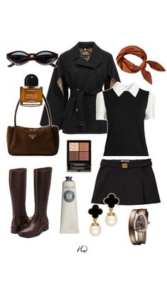 HJ fall outfits Cold Weather Outfits For School, Gossip Girl Outfits, Outfits For School, Classy Outfits For Women, Girl Fashion Style, Fashion Capsule, Cold Weather Outfits, Cute Simple Outfits, Teenage Fashion Outfits