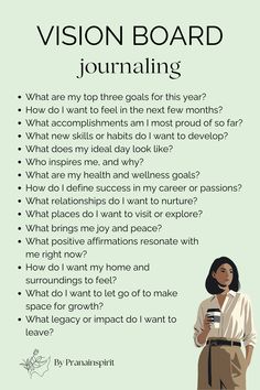 Journaling questions to answer before making your vision board.  #journalideas #winterarc #winter #wintertips #coldermonths #selfimprovement #selfdevelopment #healthylifestyle #positivemindset #gratitude #mindfulness #manifesting #visionboard Vision Journal Pages, Monthly Journal Ideas Writing Prompts, How To Write Affirmation Journal, Journal Prompts For Vision Board, 2025 Journal Prompts, Questions For Vision Board, Manefisting Journal, Higher Self Vision Board, 2025 Vision Board Inspiration