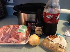 the ingredients for this meal include meat, potatoes, and water in an instant pressure cooker