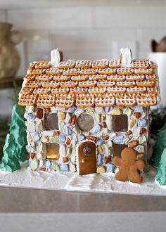 a gingerbread house made to look like a ginger