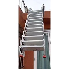 a ladder that is attached to the side of a building