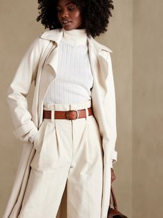 Lucci Merino Turtleneck Sweater | Banana Republic Fashion 23, Business Wardrobe, Nyc Winter, Full Outfits, Work Fits, Deep Autumn, Camel Sweaters, Style 2023, Turtle Neck Jumper