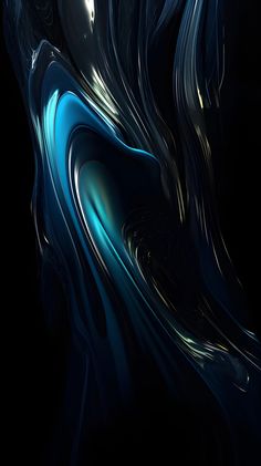 an abstract blue and black background with wavy lines on the bottom half of the image