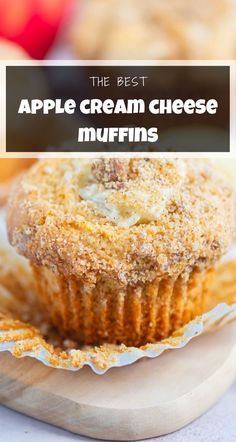 the best apple cream cheese muffins