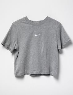 Nike Essentials Boxy Tee. Nike Swoosh Logo Embroidered On Center Chest. Ribbed Crew Neckline. Short Sleeve. Loose And Boxy Fit. 100% Cotton. Machine Wash. Imported. | Nike Essentials Girls Boxy Tee Nike Essentials, Cute Nike Outfits, Nike Swoosh Logo, Gym Outfits, Casual Preppy Outfits, Skirt Pleated, Suspender Skirt, Cute Preppy Outfits, Boxy Tee