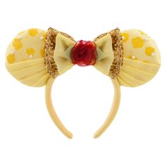 Disney Ears Headband, Beauty And The Beast Belle, Fabric Rosette, Mickey Mouse Ears Headband, Disney Headbands, Minnie Mouse Ears Headband, Sleeping Beauty Castle, Accessories Ear