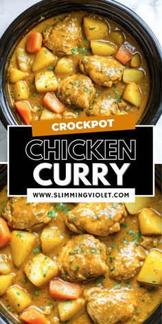 crockpot chicken curry with potatoes and carrots