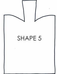 a drawing of a bottle with the words shape 5 in black and white on it