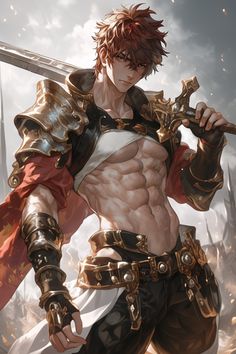 Boys Animation, Dnd Pirates, Dragons Pictures, Anime Muscle, Red Hair Anime, Manhwa Guys, Chinese Warrior, Dragon Pictures, Fantasy Male