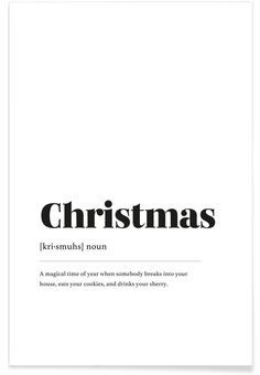 a white christmas card with the words, christmas written in black and red on it