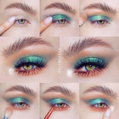 Prom Makeup Aesthetic, Cute Prom Makeup, Holographic Makeup, Makeup Aesthetic, Colorful Eye Makeup, Crazy Makeup